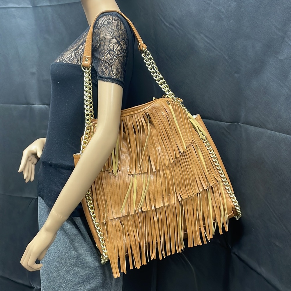 Steve Madden Fringed Shoulder Handbag NWOT